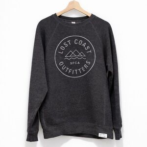 Lost Coast Outfitters Crewneck Sweatshirt Gray Graphic Logo Pullover Size M